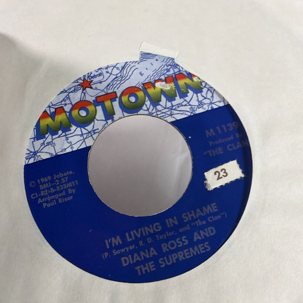 DIANA ROSS & SUPREMES: i'm livin' in shame / same MOTOWN 7" Single 45 RPM